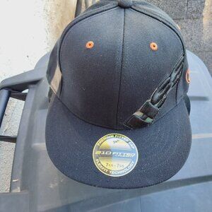 HSS Logo Baseball Cap Hat Flexfit 7-1/4 - 7-5/8 Black Orange Camo
